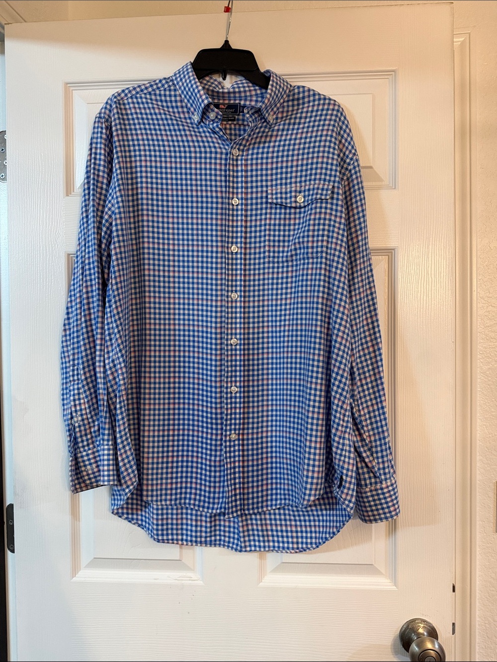 Vineyard Vines Blue & White Gingham Button-Down Shirt